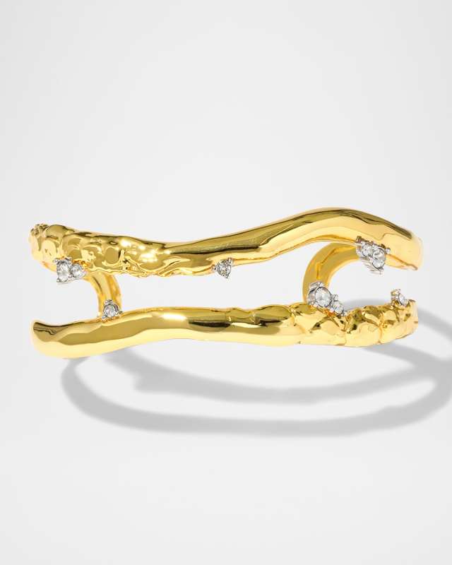 Brut Crystal Thorned Open Cuff Bracelet